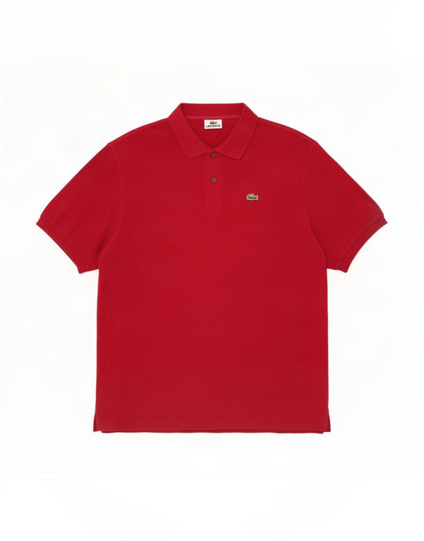 Мужская рубашка-поло Lacoste, размер 9, 4XL, бордовый хлопок