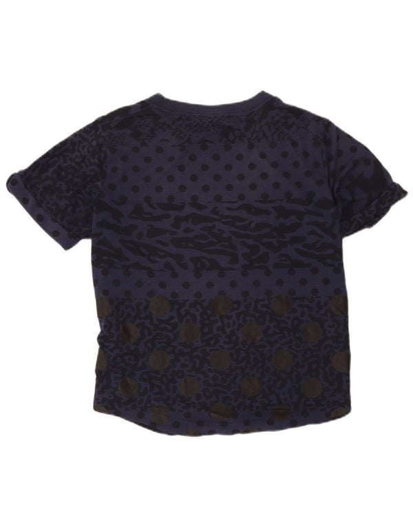 Женская футболка с абстрактным узором Nike Top UK 14 Medium Navy Blue
