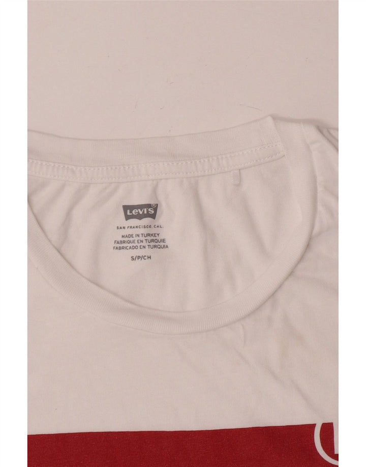 Женская футболка с рисунком Levi's Top UK 10, маленькая белая