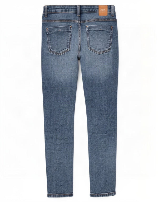 Женские джинсы скинни Zara EU 38, маленькие W28 L27, синие, хлопок