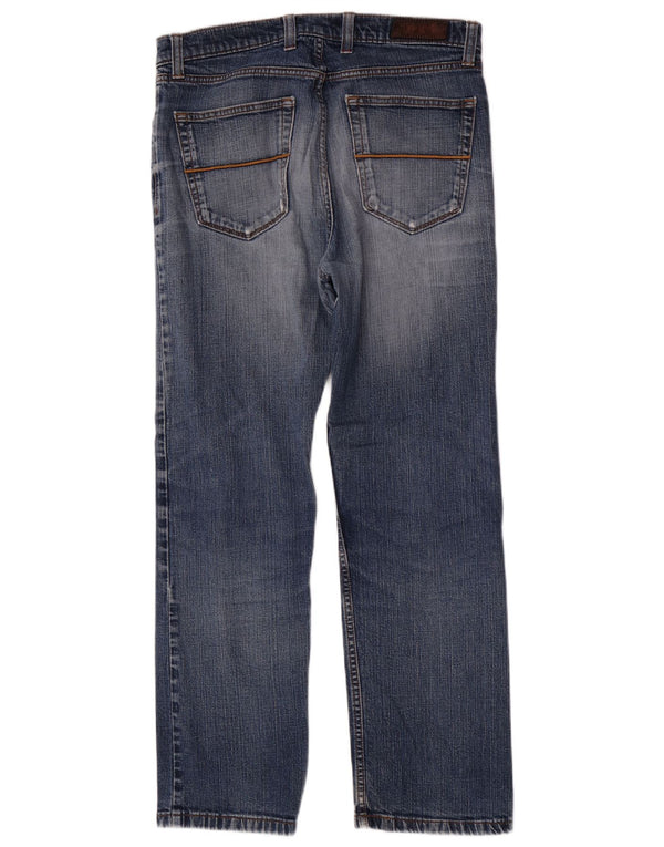 Мужские прямые джинсы Marks & Spencer W34 L29 синие, хлопок