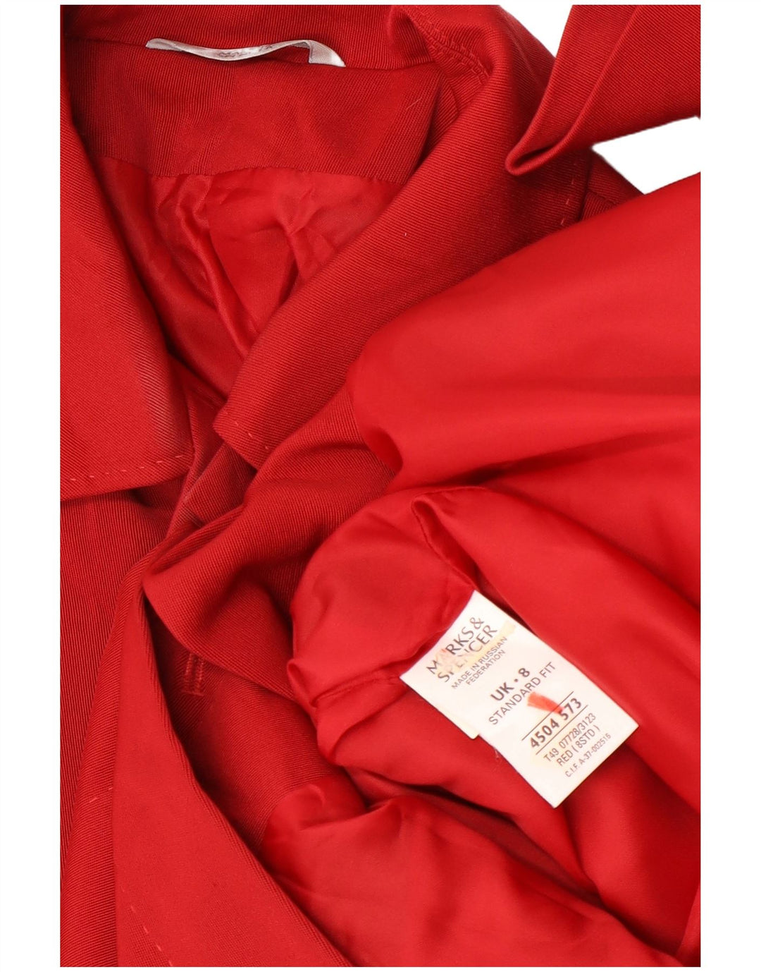Женское пальто Marks & Spencer UK 8, маленькое красное, полиэстер