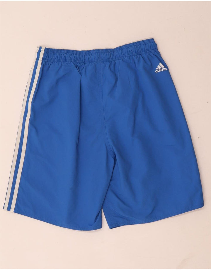 Спортивные шорты Adidas для мальчиков с рисунком 15-16 лет, синие, полиэстер