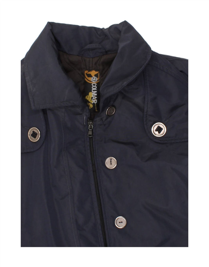 COLMAR Womens Windbreaker Coat IT 46 Large Navy Blue Vintage Colmar and Second-Hand Colmar from Messina Hembry 