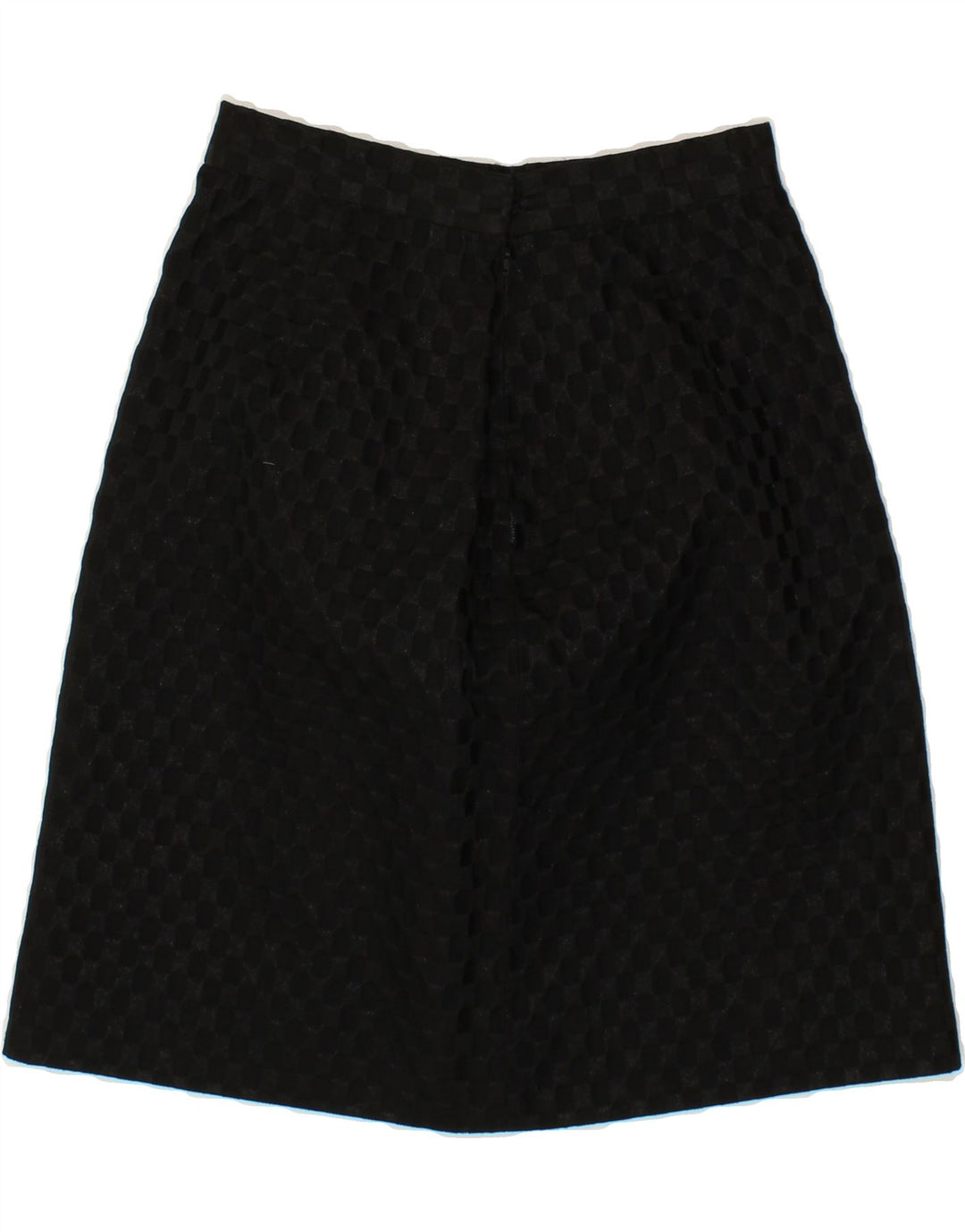 VINTAGE Womens A-Line Skirt  W26 Small  Black Geometric Vintage Vintage and Second-Hand Vintage from Messina Hembry 