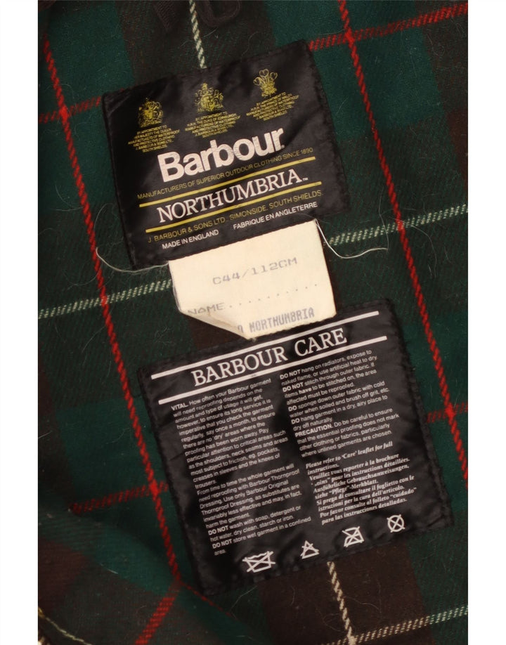 Мужская куртка Barbour из вощеного хлопка Northumbria UK 44, большой хлопок цвета хаки