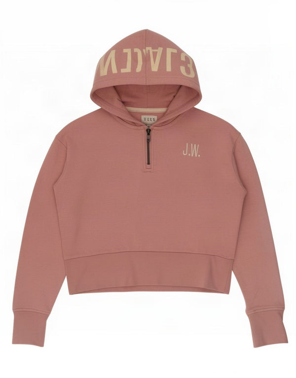 Укороченный джемпер с капюшоном и рисунком для девочек Jack Wills, розовый хлопок, 10–11 лет