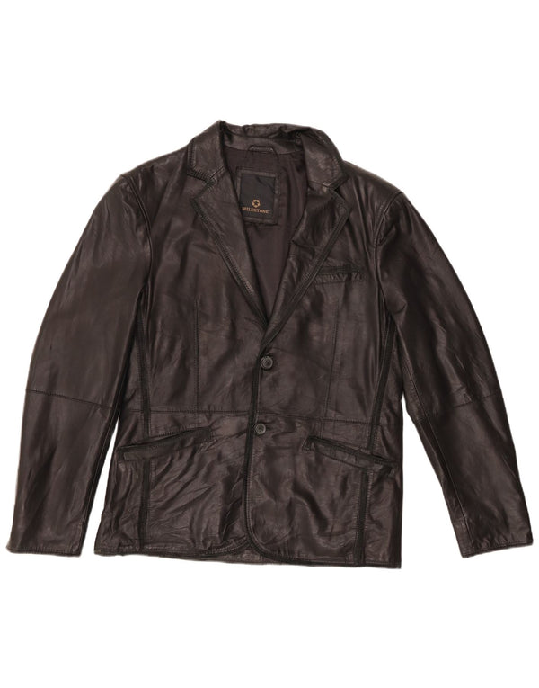 Мужская кожаная куртка Milestone IT 48 Medium Black Leather