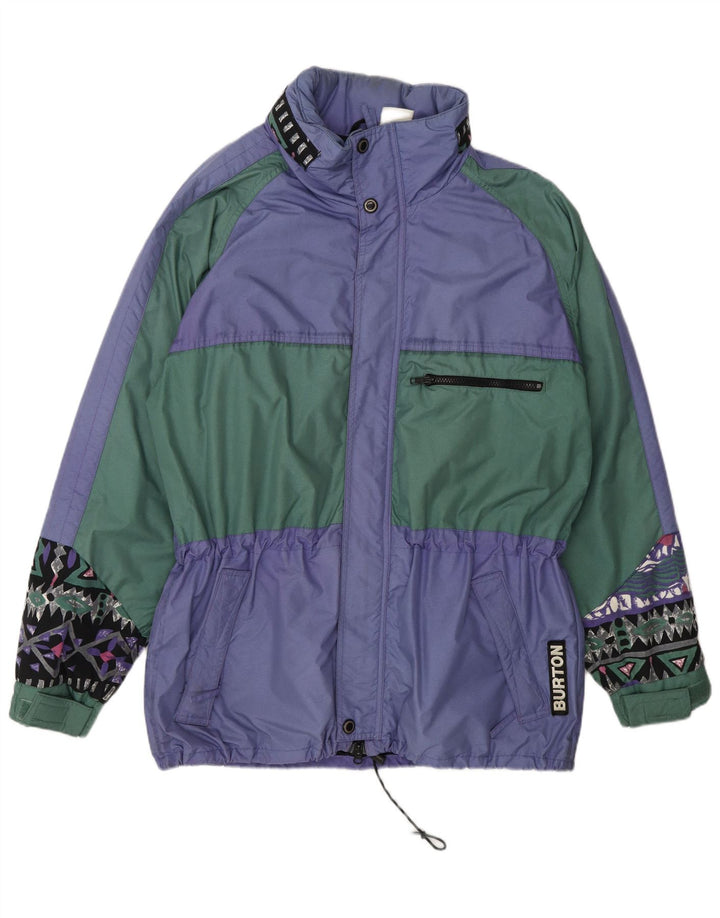 Мужская ветровка Burton UK 38, средний фиолетовый нейлон с цветными блоками