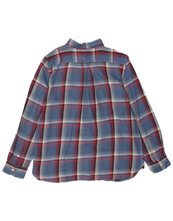 Женская фланелевая рубашка Ralph Lauren UK 18 XL, синяя клетка, хлопок