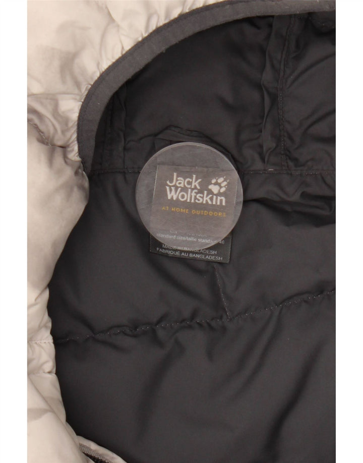 Женская стеганая куртка с капюшоном Jack Wolfskin UK 18 XL, серый полиэстер тай-дай