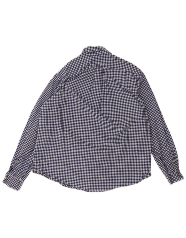 Мужская рубашка Ralph Lauren XL, синяя, хлопок в мелкую клетку
