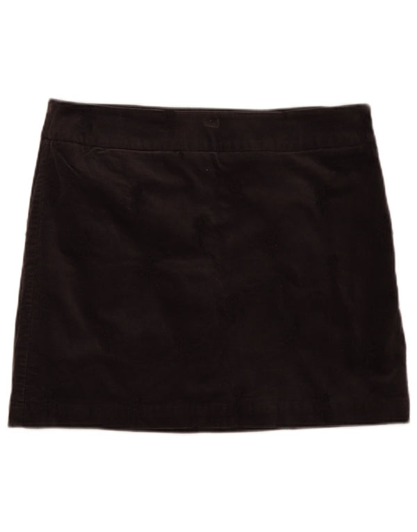 White Stuff Womens Velvet Mini Skirt UK 14 Large W36 Grey Floral Cotton