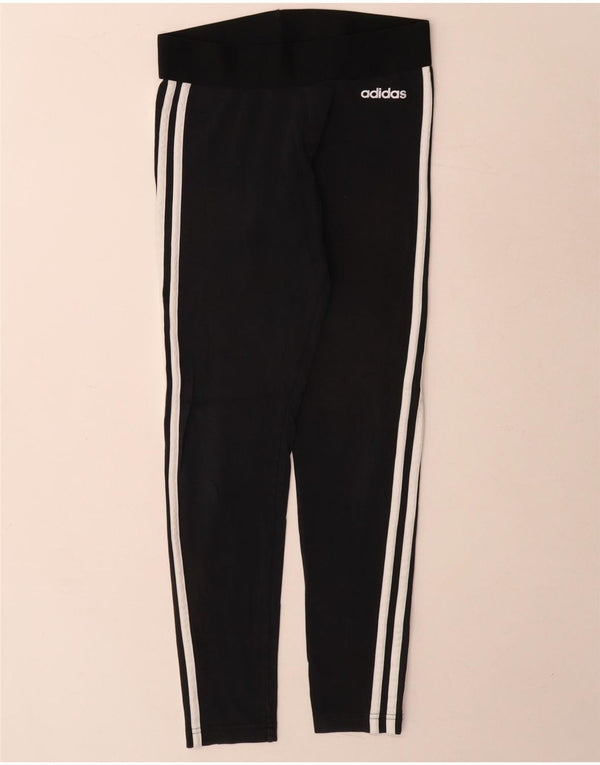 Женские леггинсы Adidas UK 8/10, маленькие, черные, хлопковые
