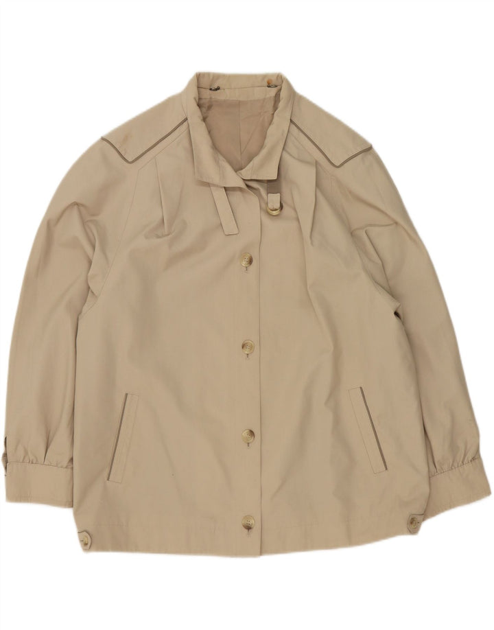 VINTAGE Womens Oversized Bomber Jacket UK 18 XL Beige