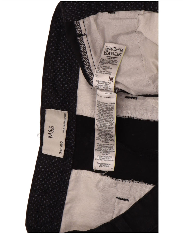Мужские шорты-чиносы Marks & Spencer W36, большие, темно-синие, хлопковые