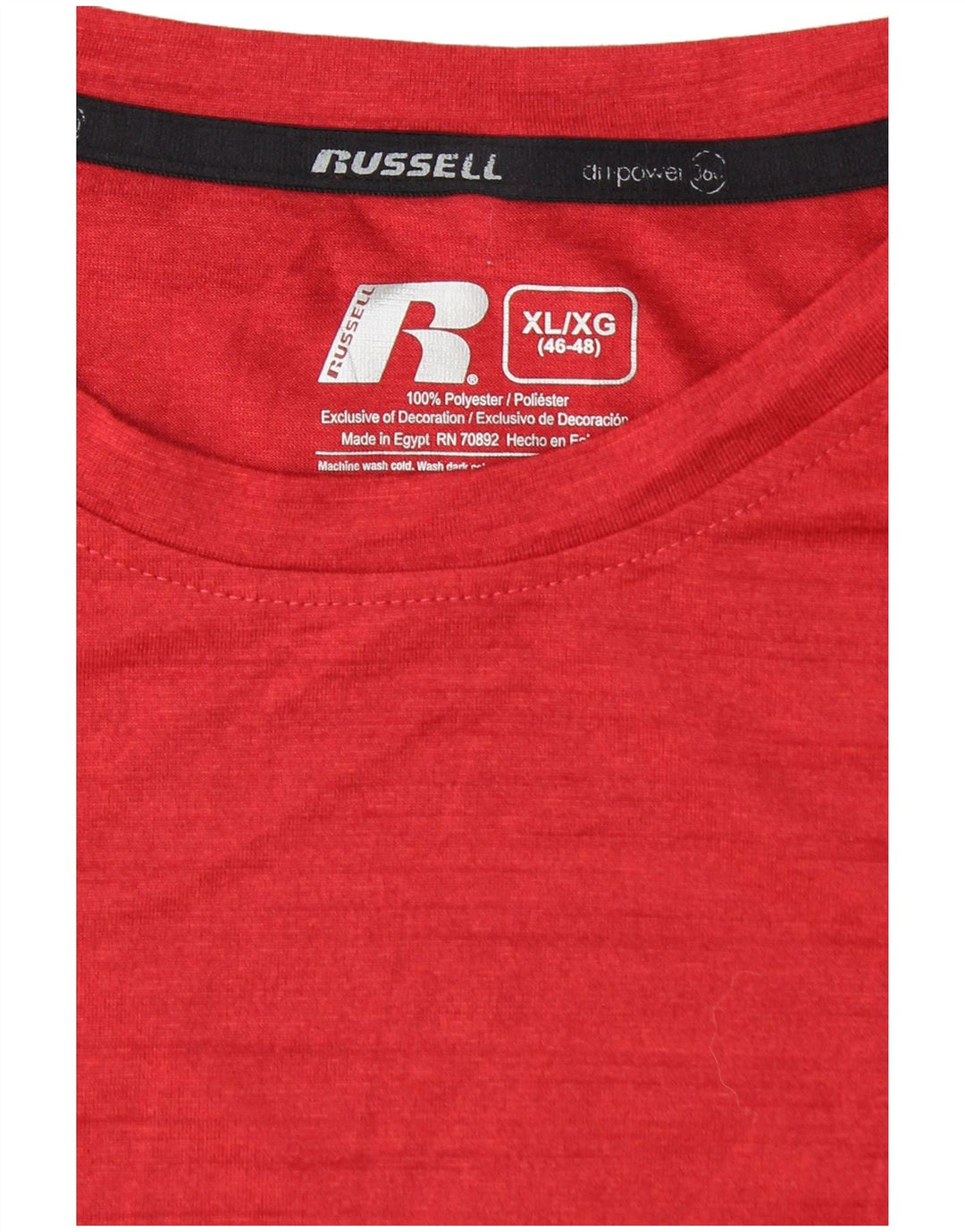 Мужская футболка RUSSELL ATHLETIC Dri-Power UK 46/48 XL, красная в крапинку