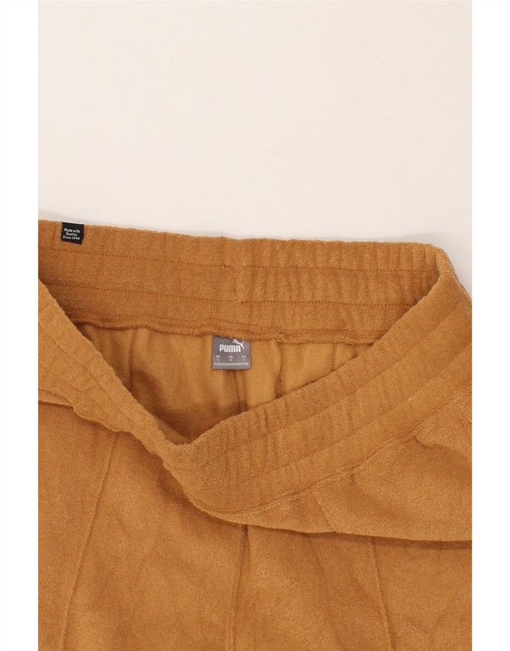 PUMA Womens Crop Tracksuit Trousers UK 16 Large Brown Polyester Vintage Puma and Second-Hand Puma from Messina Hembry 