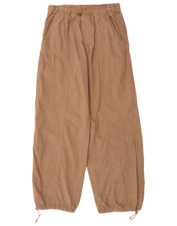 Женские брюки-джоггеры свободного кроя Zara, маленькие W24 L31, коричневые