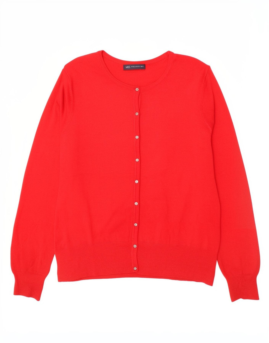 Женский кардиган-свитер Marks & Spencer UK 14, средний красный