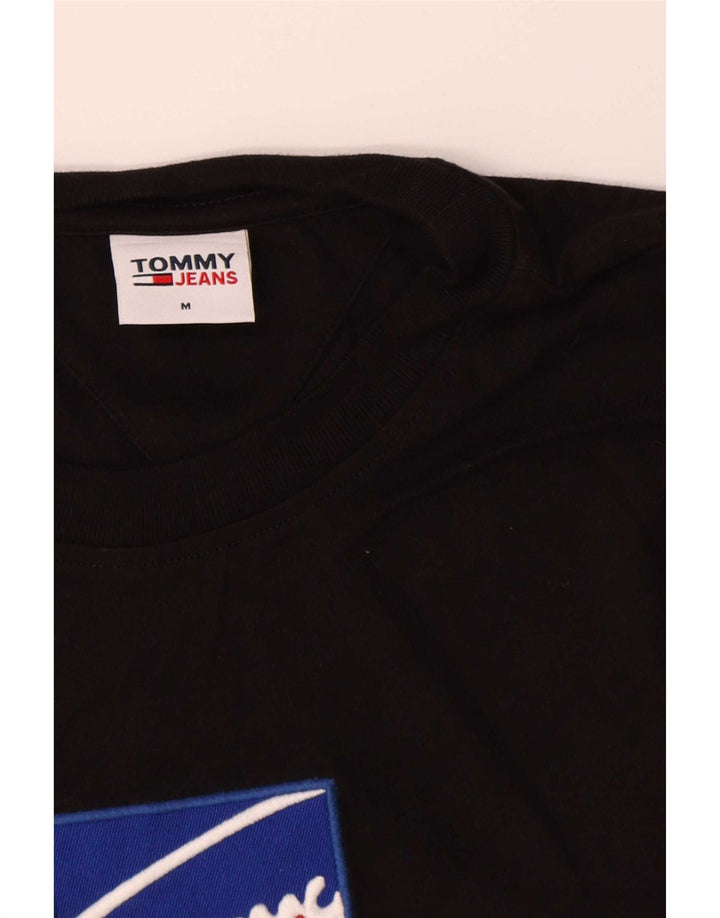 Мужской топ Tommy Hilfiger с длинным рукавом, средний черный хлопок, с рисунком
