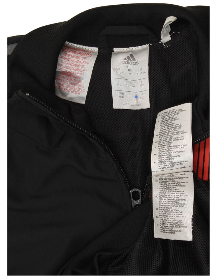 Спортивный костюм Adidas Predator для мальчиков, верхняя куртка 11-12 лет, черный полиэстер