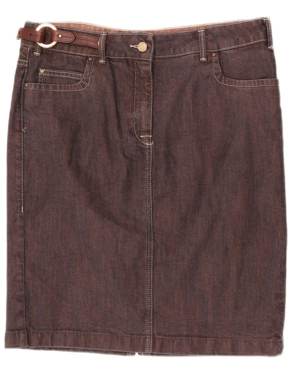 Женская джинсовая юбка Trussardi IT 46 Large W34 Коричневая, хлопок