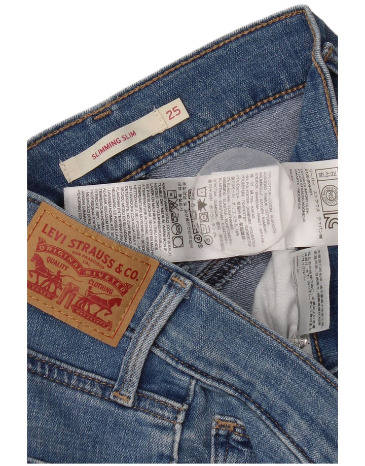Женские облегающие джинсы Levi's W25 L29, синий хлопок