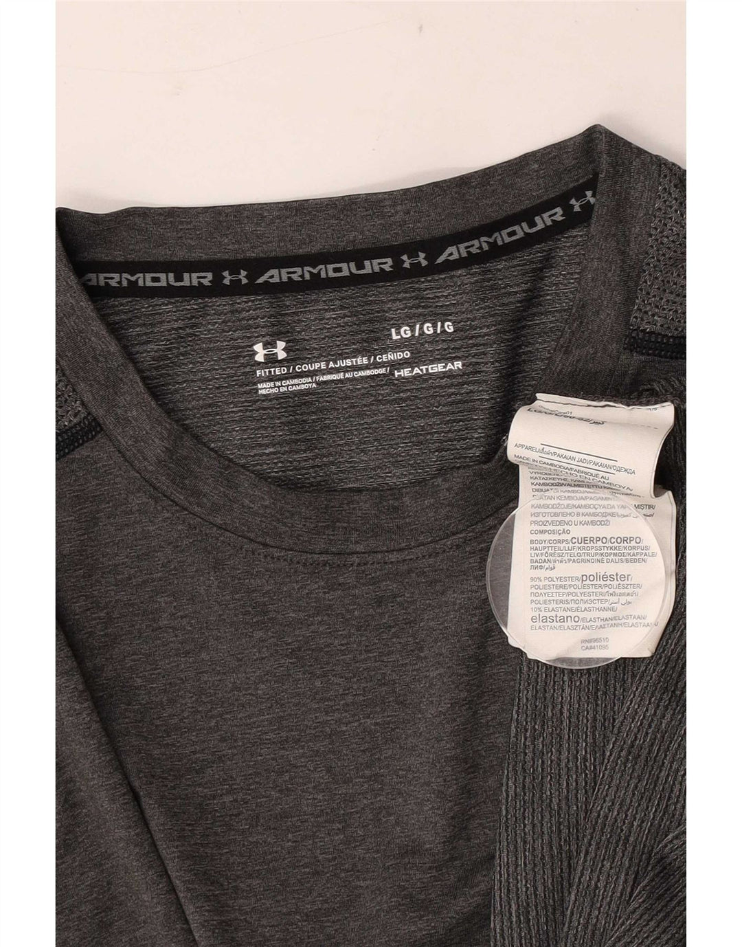 Мужская футболка Under Armour Heat Gear, большой серый полиэстер