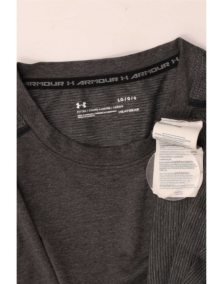 Мужская футболка Under Armour Heat Gear, большой серый полиэстер