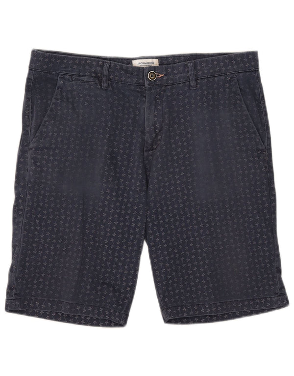 Мужские шорты чинос Jack & Jones, большие размеры W34, темно-синие, хлопковые с цветочным принтом