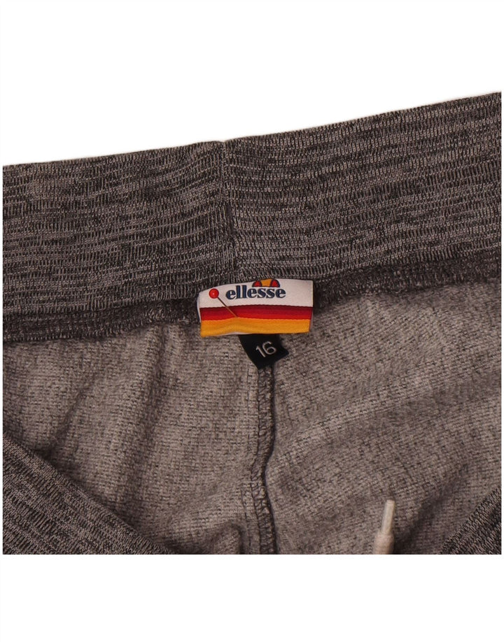 Женский спортивный костюм Ellesse Брюки Джоггеры Великобритания 16 Большой Серый Полиэстер