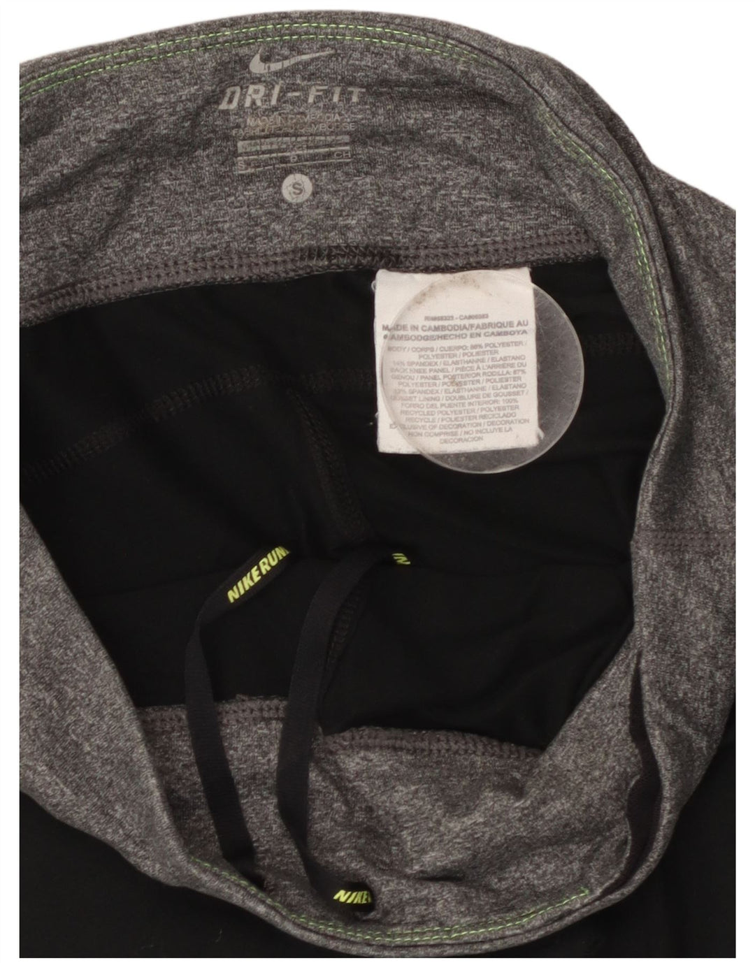 Женские леггинсы-капри NIKE Dri Fit UK 10, маленькие черные цветные блоки