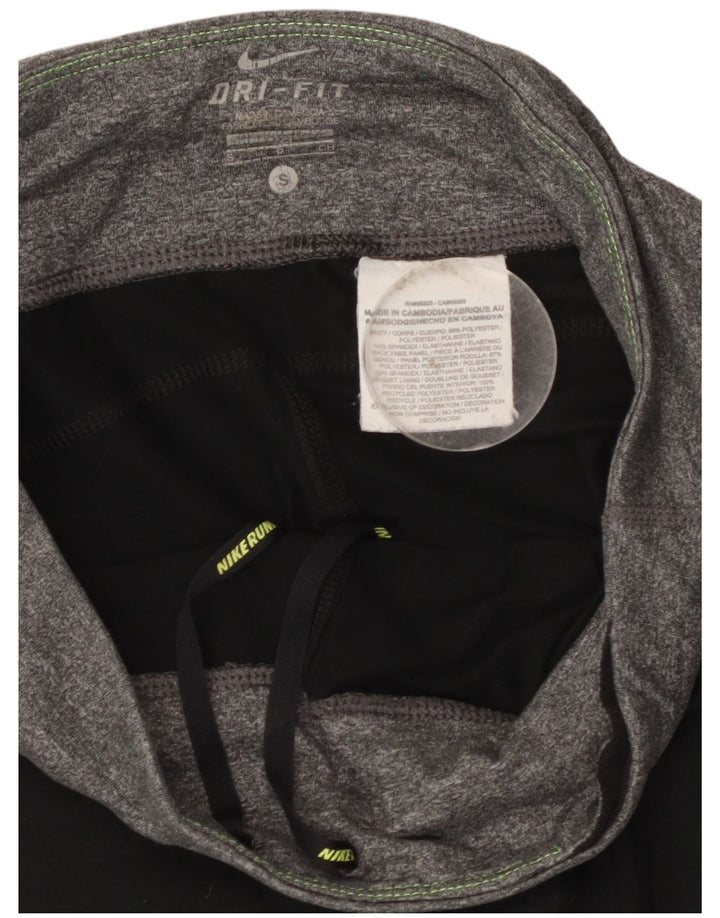 Женские леггинсы-капри NIKE Dri Fit UK 10, маленькие черные цветные блоки