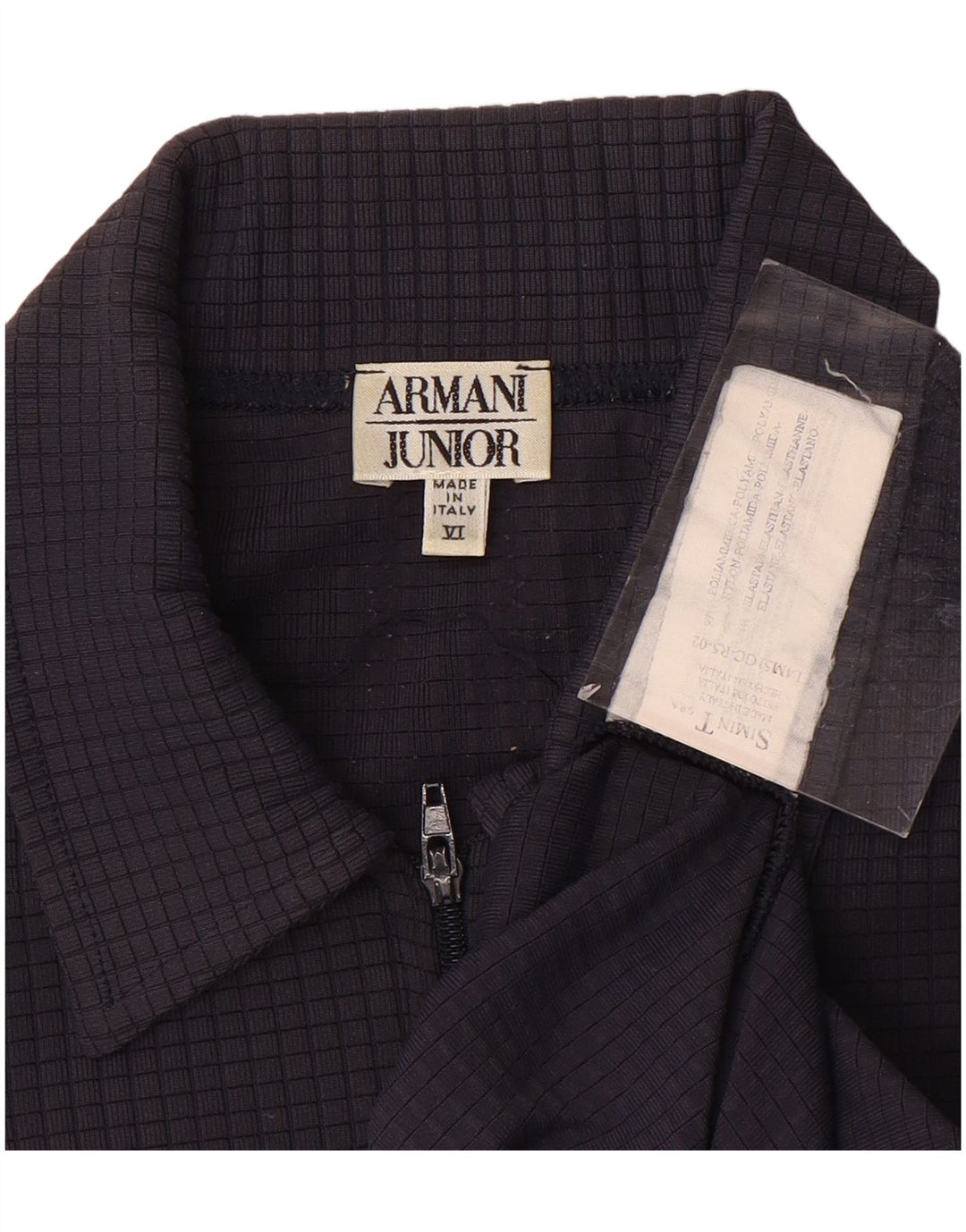 Рубашка-поло с воротником на молнии для мальчиков Armani Junior, 5–6 лет, темно-синяя, полиамид