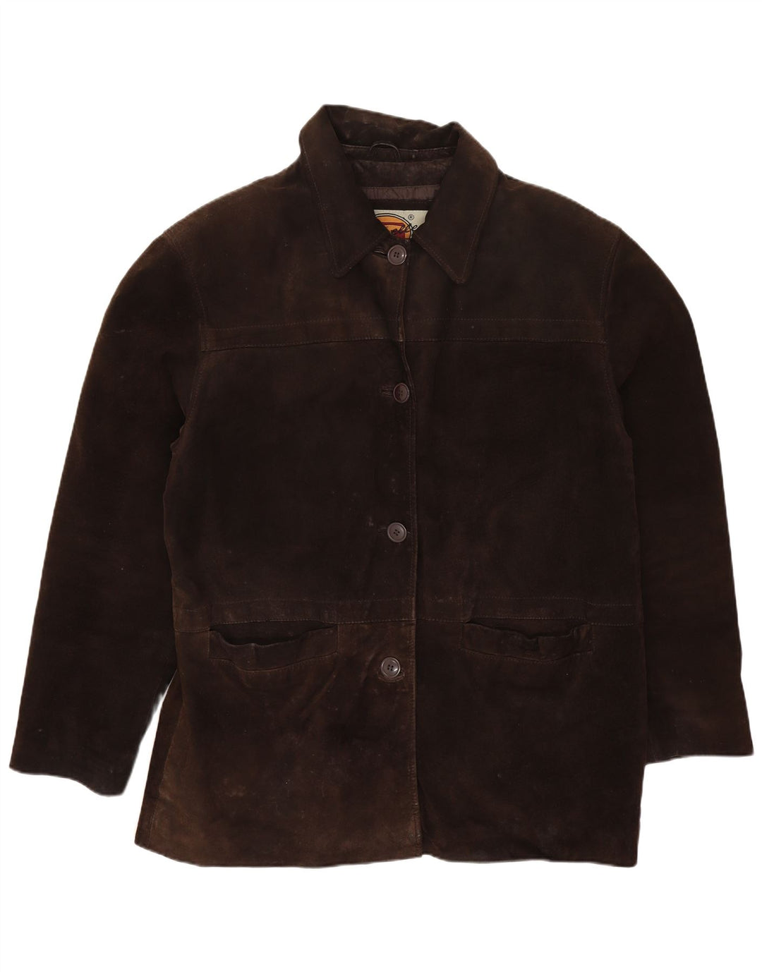 Женская замшевая куртка оверсайз Gapelle UK 10, маленькая коричневая кожаная