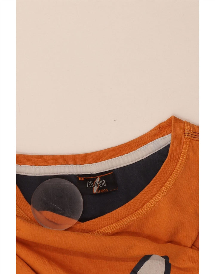 Женская футболка с рисунком Maui and Sons Top UK 10, маленький оранжевый хлопок