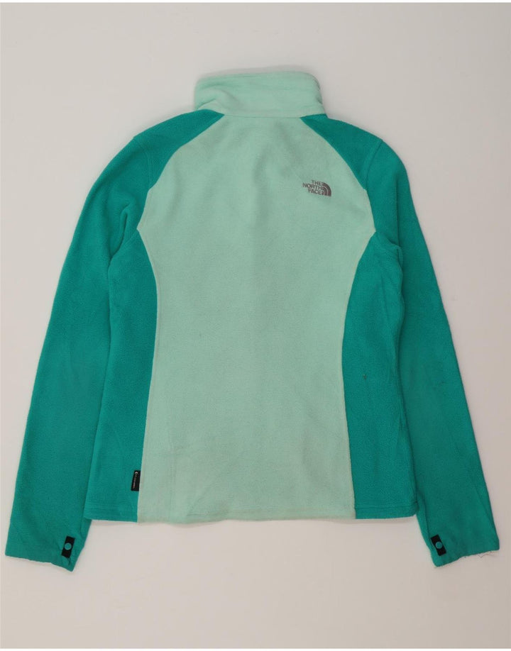 THE NORTH FACE Womens Fleece Jacket UK 14 Medium Turquoise Colourblock Vintage The North Face and Second-Hand The North Face from Messina Hembry 