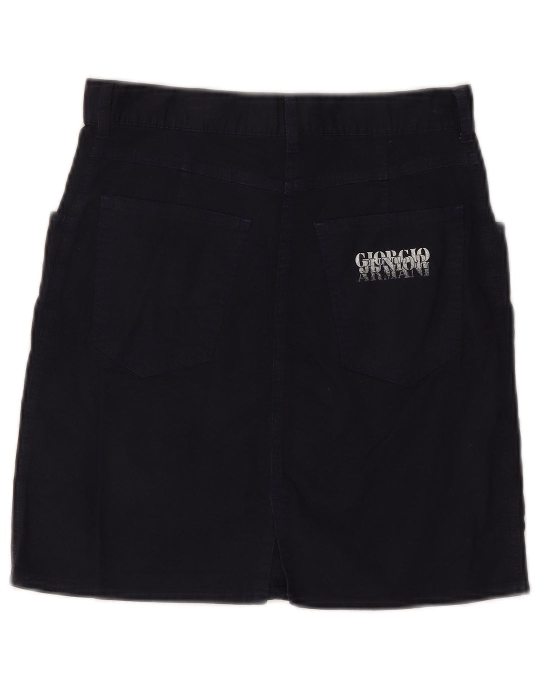 GIORGIO ARMANI Юбка-карандаш для девочек 11-12 лет W26 Темно-синий хлопок