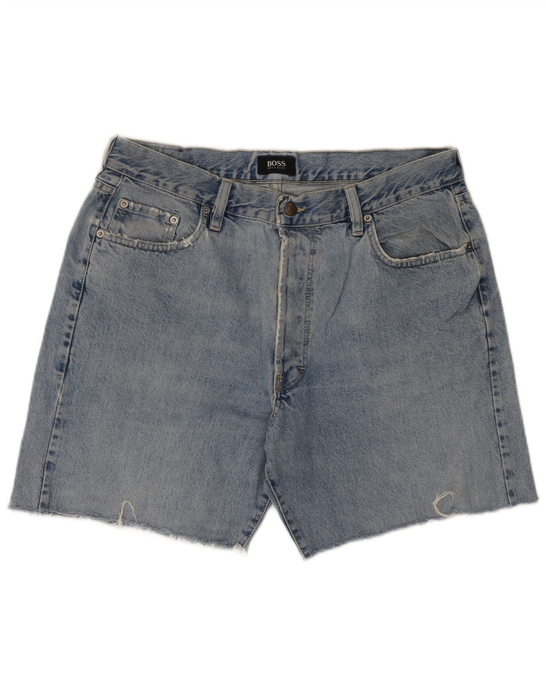 Мужские джинсовые шорты HUGO BOSS Yukon W36, большие синие, хлопок