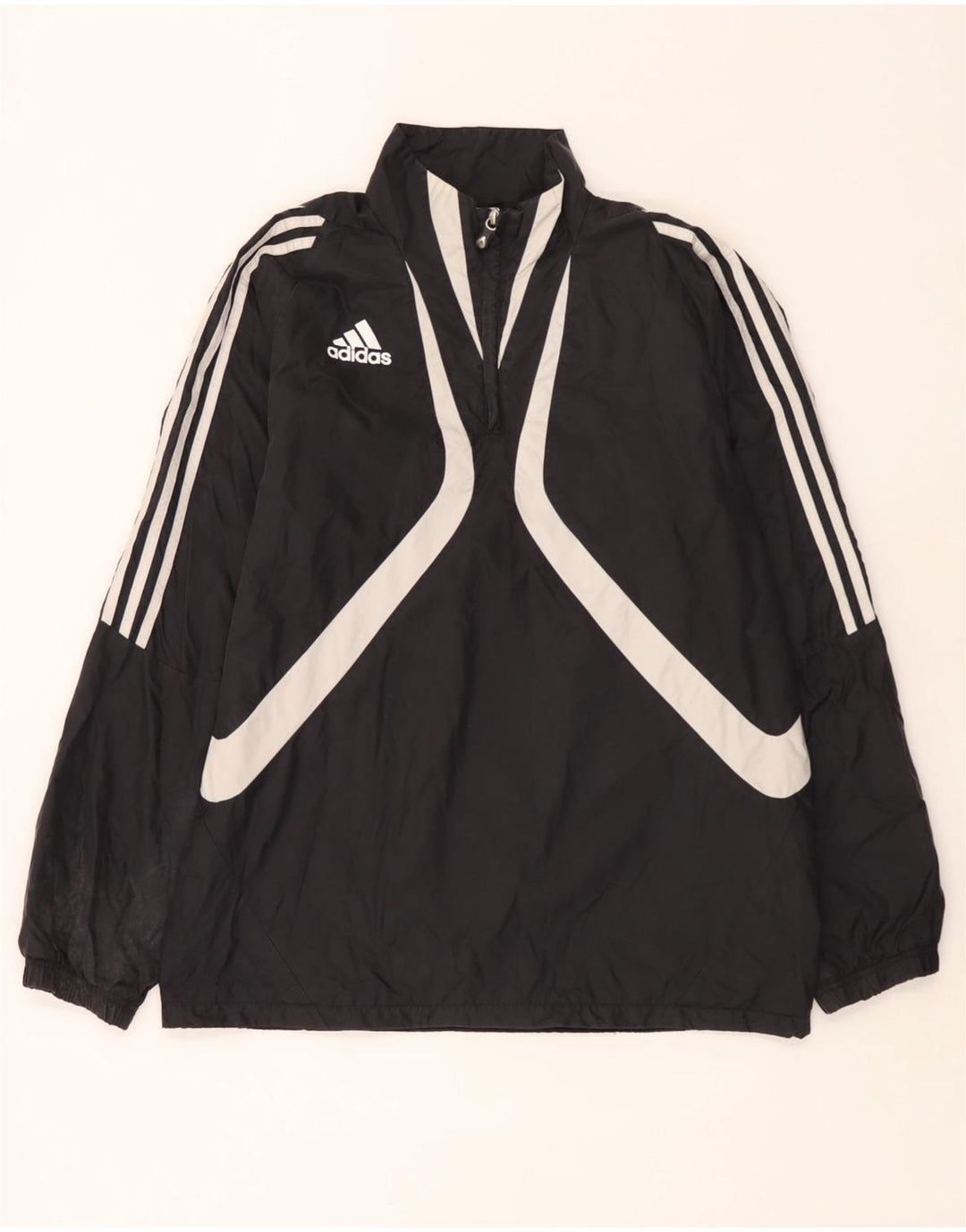 Мужской спортивный пуловер Adidas Top UK 40/42, средний черный, цветной блок