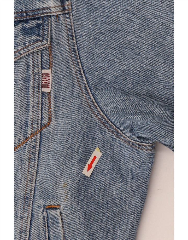 Мужская джинсовая куртка DURANGO с капюшоном UK 40, большая синяя, хлопок с цветными блоками