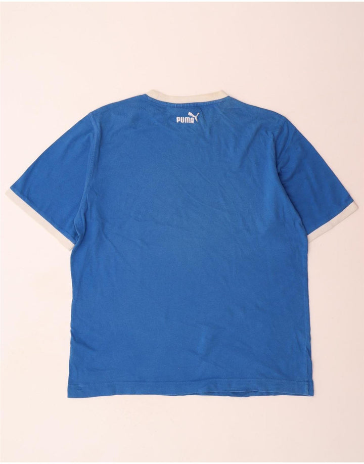 Мужская футболка с рисунком PUMA Top XL синяя с цветными блоками