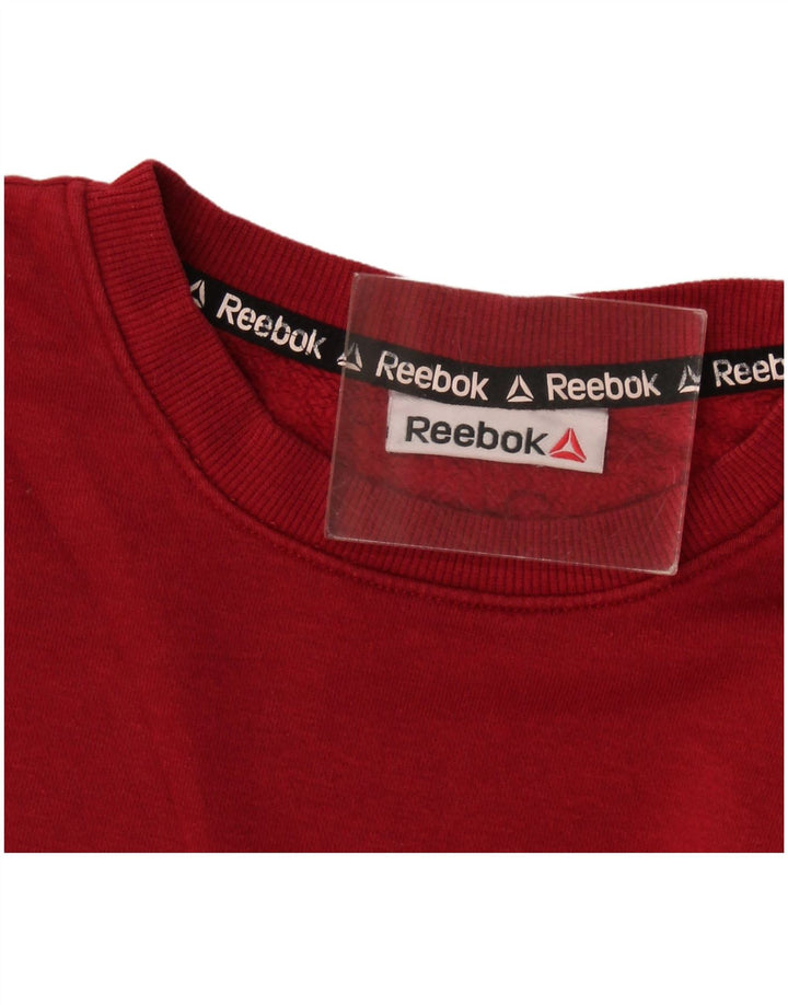 Мужской свитшот с рисунком Reebok, большой бордовый