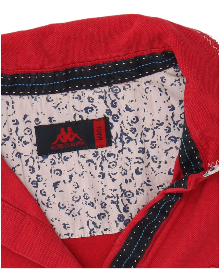 Женская рубашка поло KAPPA UK 14, большая красная, хлопок