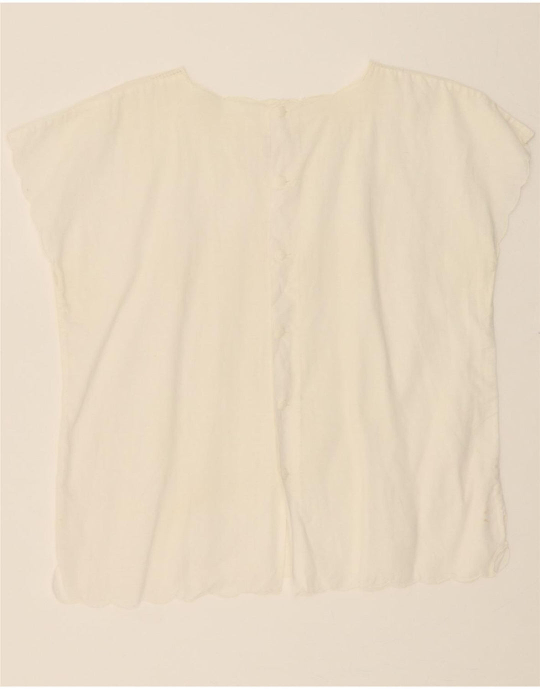 VINTAGE Womens Blouse Top IT 44 Medium White Vintage Vintage and Second-Hand Vintage from Messina Hembry 