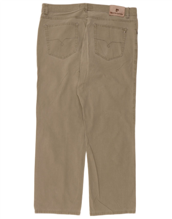 Мужские прямые повседневные брюки PIERRE CARDIN W40 L30, зеленый хлопок