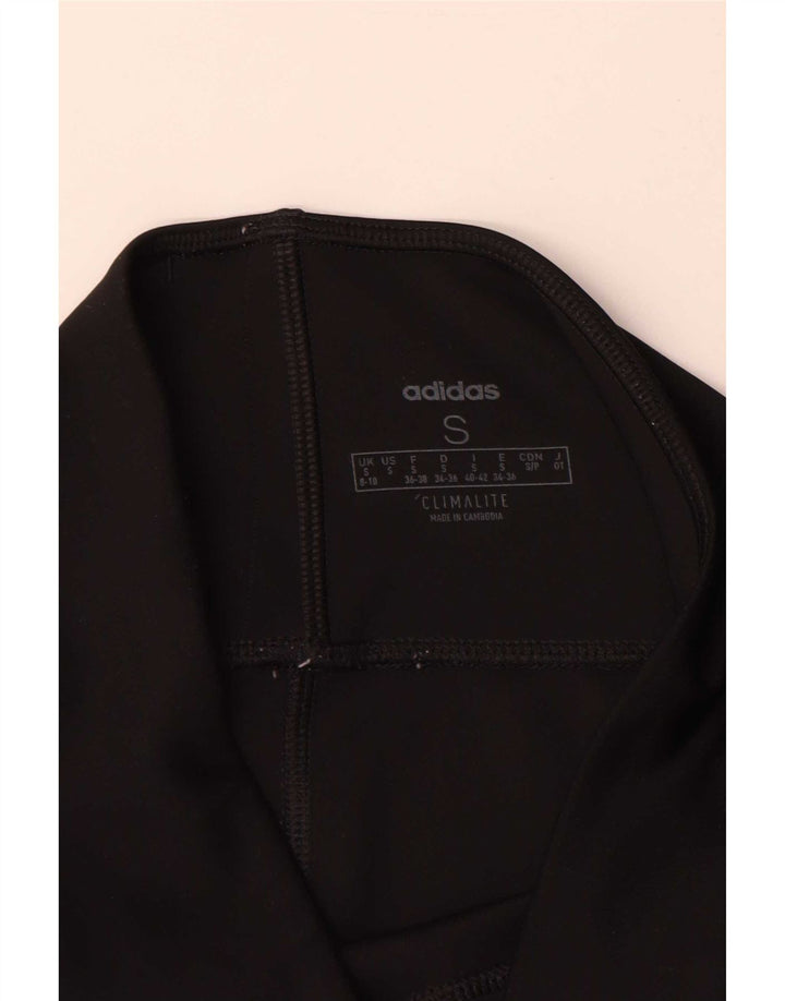 Женские леггинсы Adidas Climalite UK 8/10, маленькие черные из полиэстера