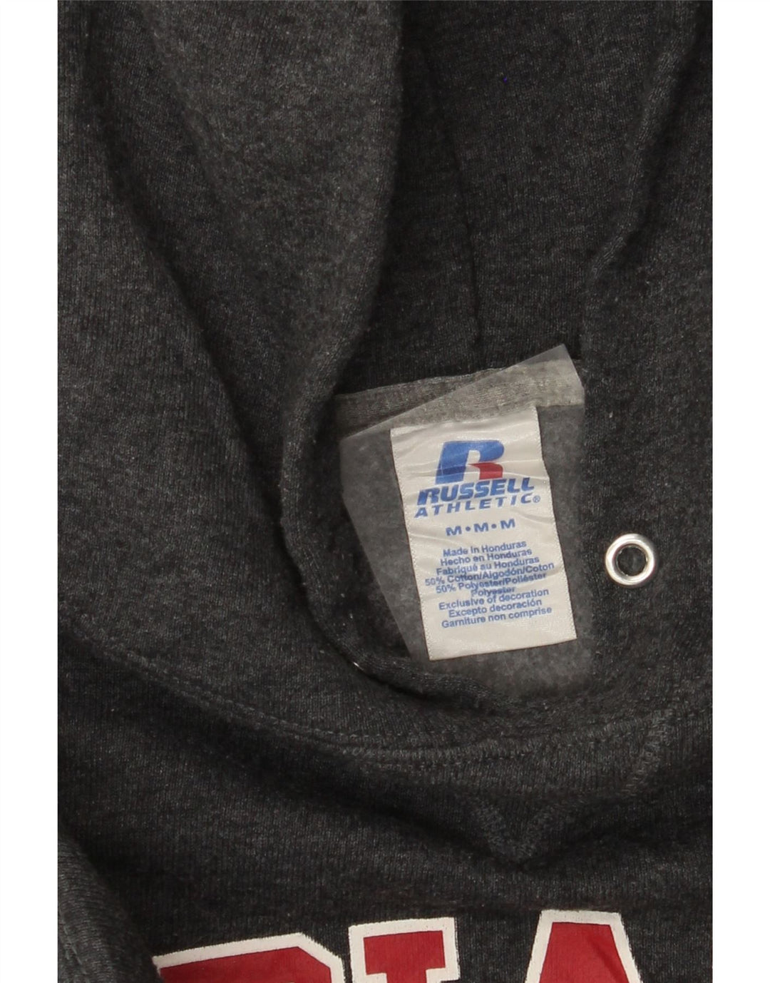 RUSSELL ATHLETIC Мужской джемпер с капюшоном с рисунком Indiana Wesleyan, средний серый