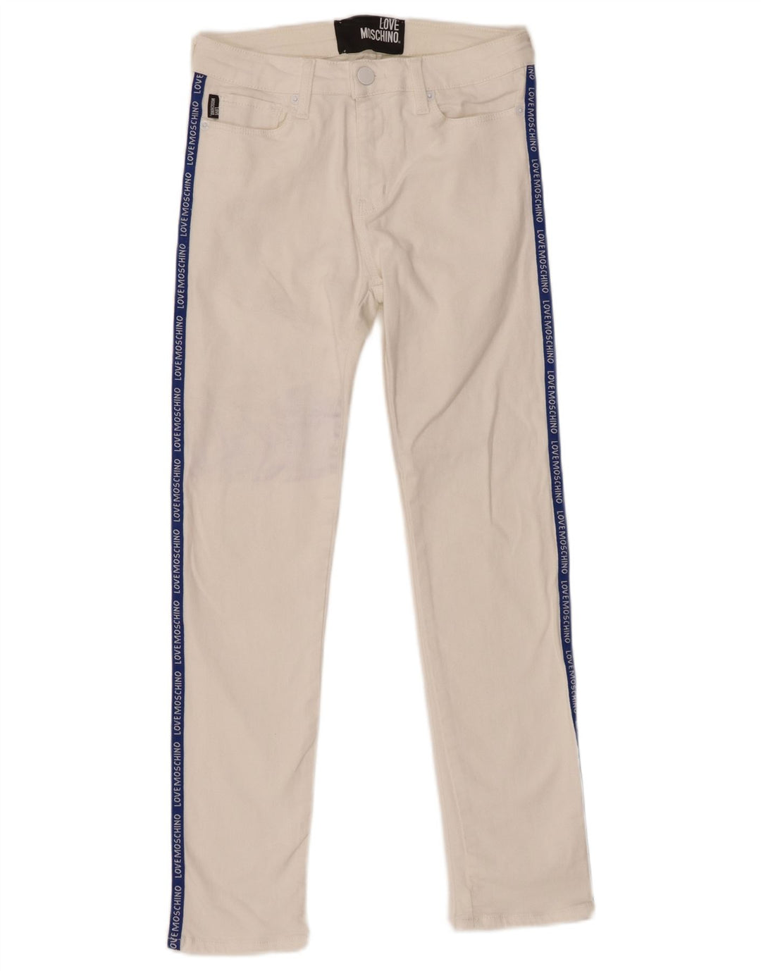 Женские джинсы скинни MOSCHINO с рисунком W26 L26 белые